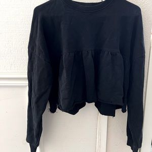 Black Cropped Zara Sweatshirt